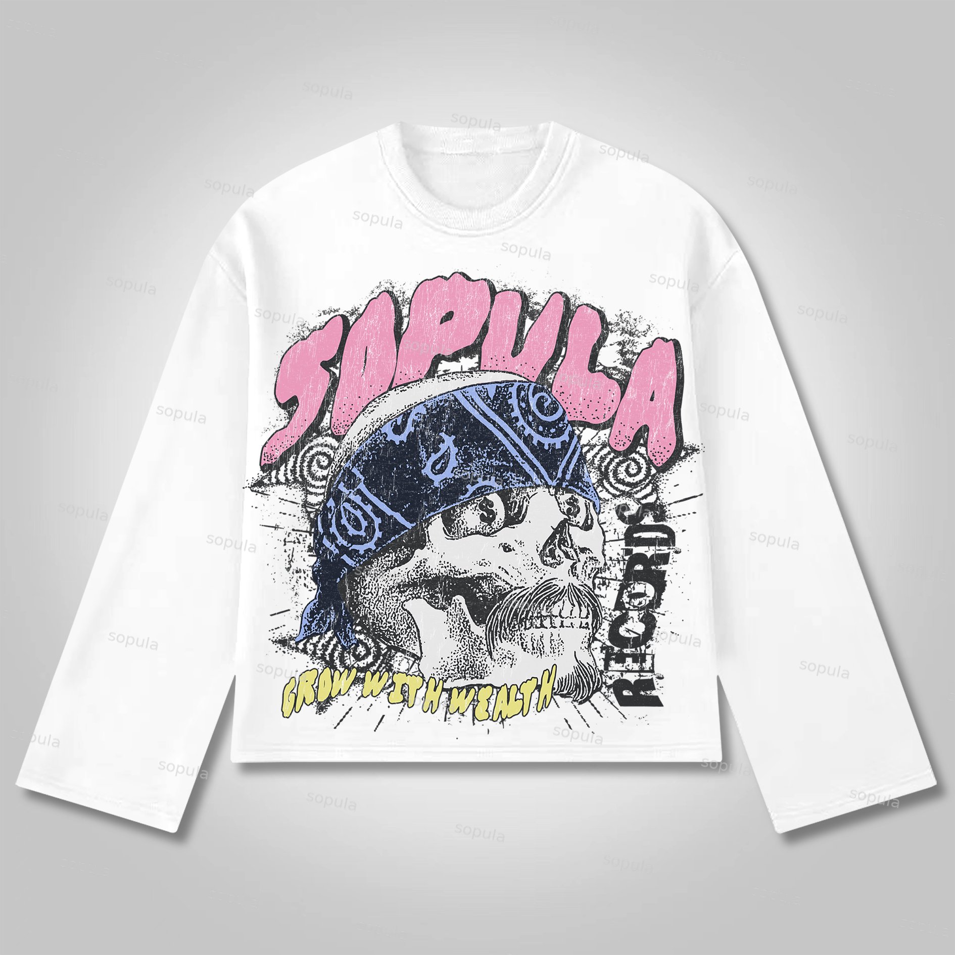 Sopula Grow With Wealth Cotton Long Sleeve T-Shirt - Sopula｜Premium Graphic Tees & Graphic Clothing