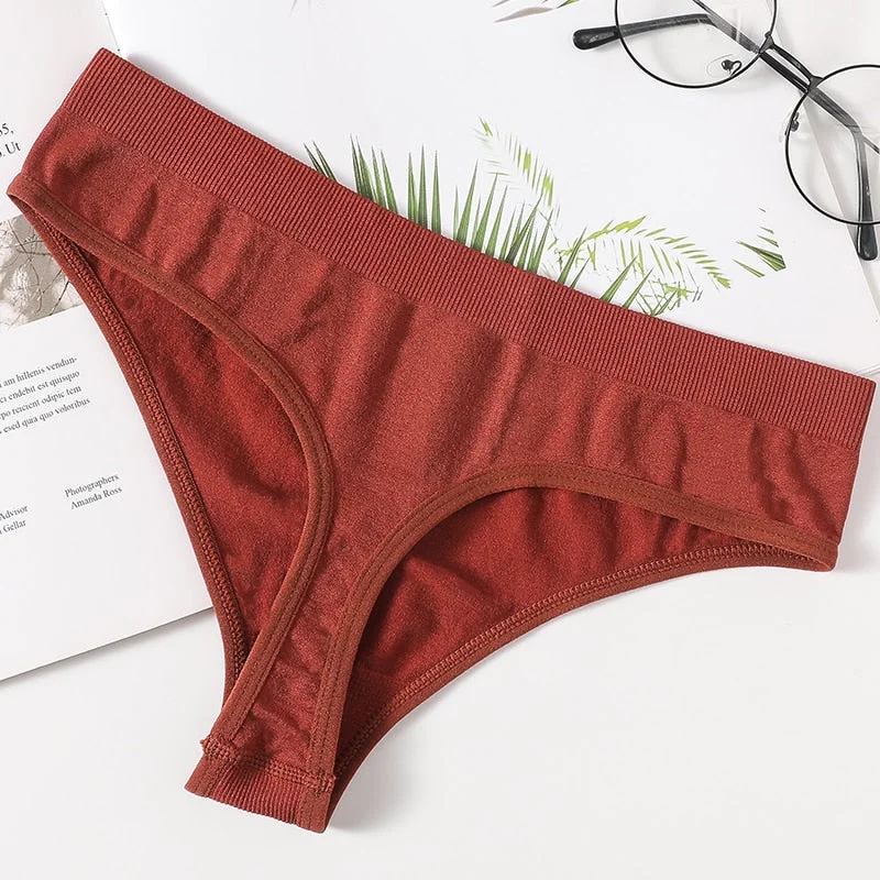 Women Underwear Thongs Sexy Panties G-String Female Underpants Lingerie Seamless Shapewear Sexy Panty High Rise Briefs M-XL