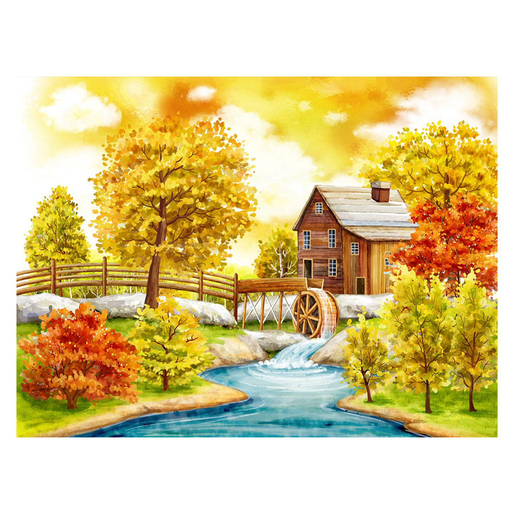 

Autumn Scenery - 11CT Stamped Cross Stitch - 50*38CM, 501 Original