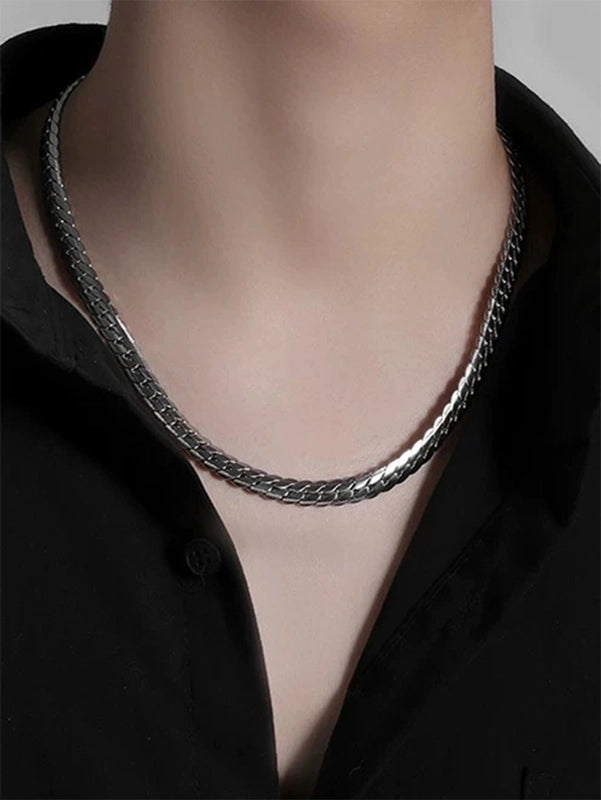 Hip-Hop Retro Solid Color Men’S Necklace