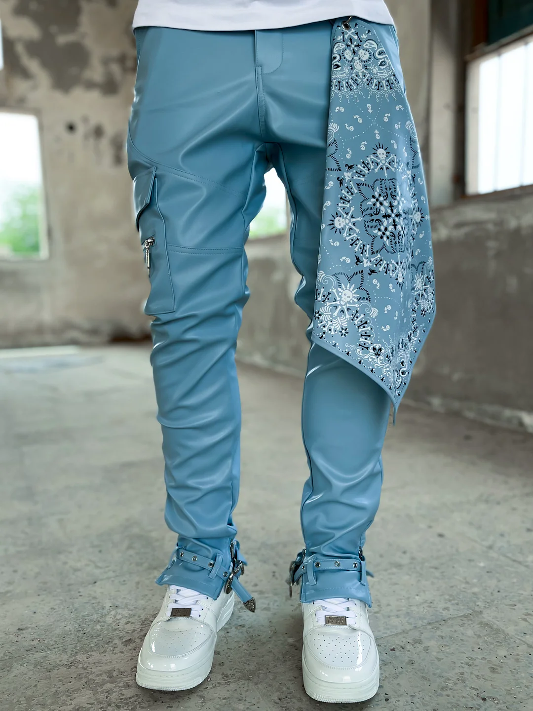 Maya Blue Dead Or Alive Leather Pant