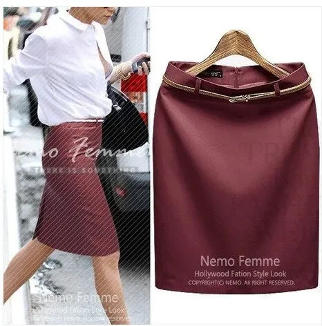 Sexy Hip Skirt Pencil Womens Skirts With Belt Short High Waist Woman Skirt Elegant Business Work Wear Office Lady Mini Skirts