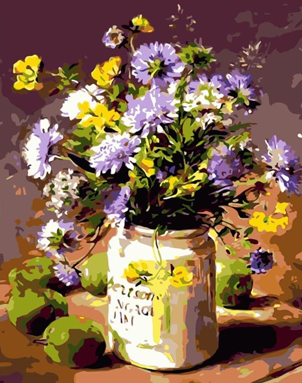 

Purple Chrysanthemum Bottle – Paint By Numbers - 40*50CM, 501 Original