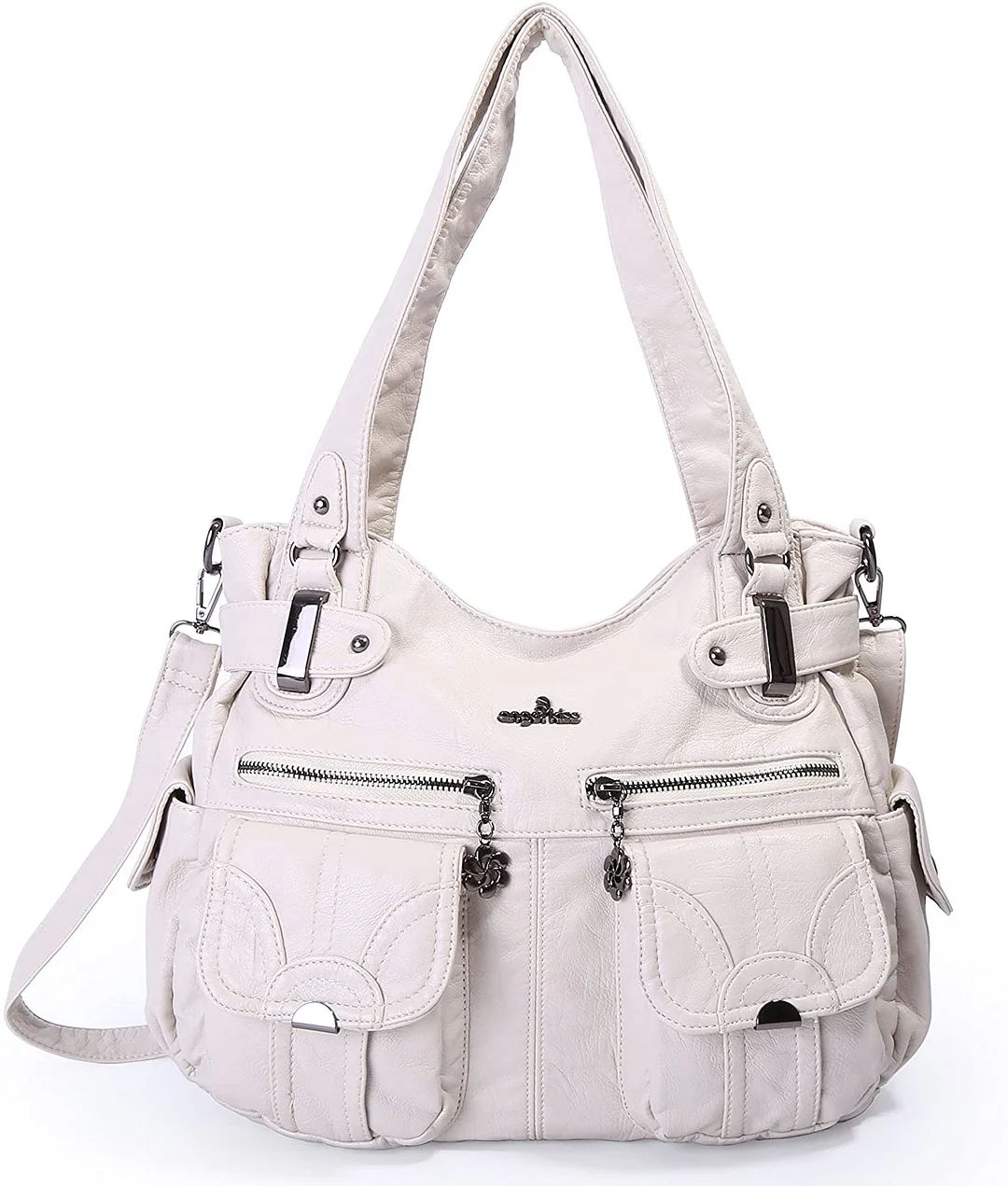 Designer Handbags for Women Women's Handbag Large Double Zipper Multi Pocket Washed Shoulder bag