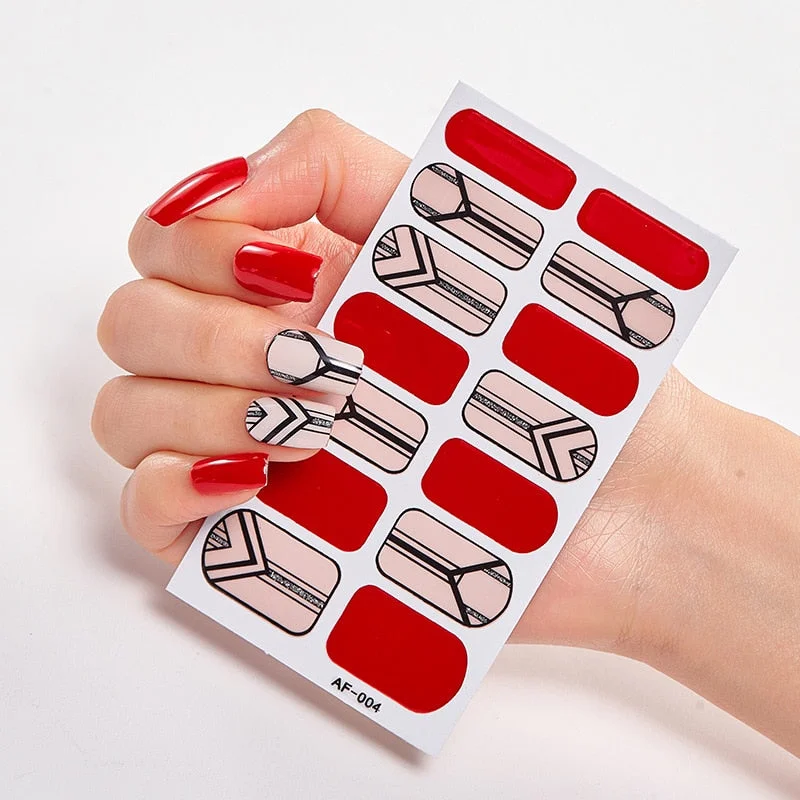 Self Adhesive Nail Sticker Nails Sticker Designer Nail Accesoires Manicure Decoracion Nail Tips Nails Art Decoration Nail Polish