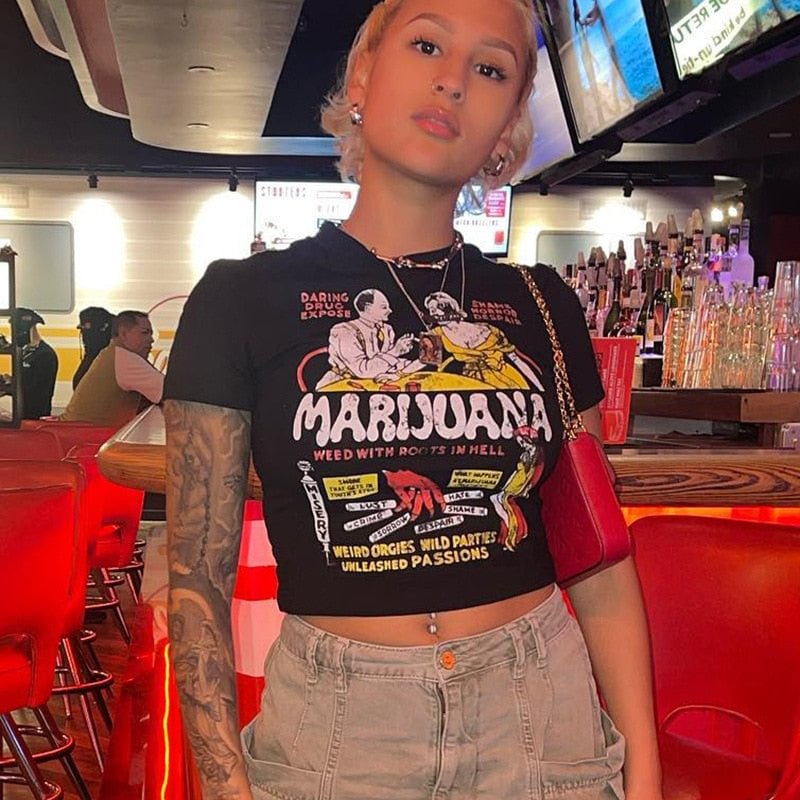 Dulzura Tie Dye Women Short Sleeve Graphic T Shirts Letter Print Y2K Crop Top Sexy Vintage Aesthetic Clothes Emo Baby Tee 2022