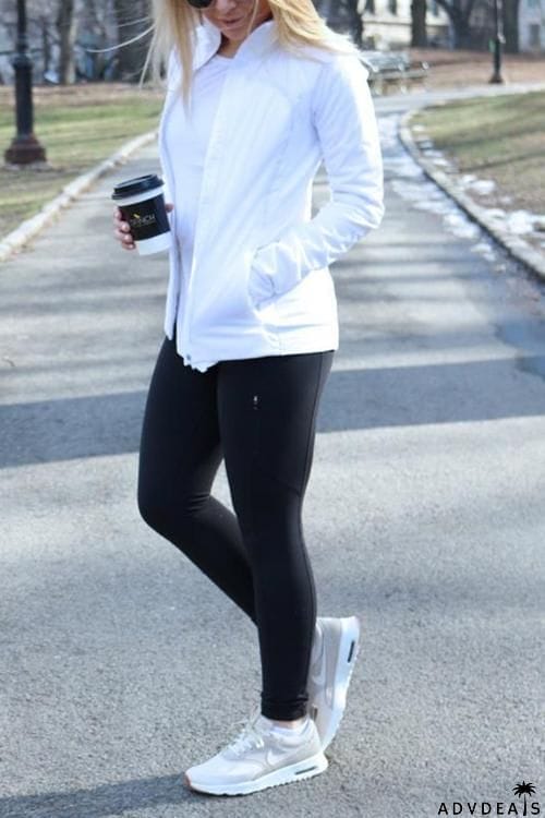 Zipper Long Sleeve Skinny Jackets