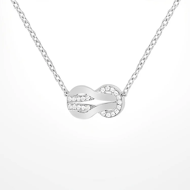 For Daughter - S925 Mother & Daughter Forever Linked Together Knot Necklace