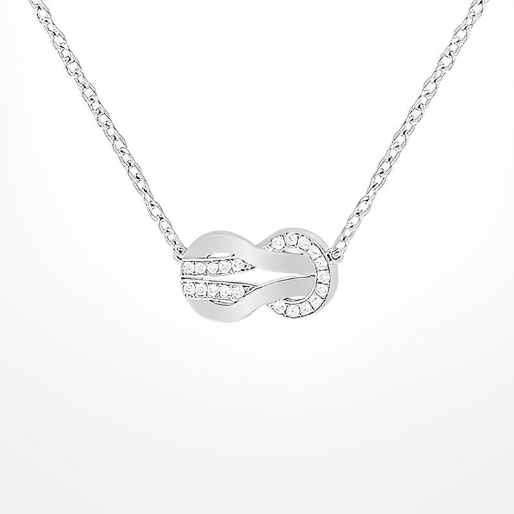 For Daughter - S925 Mother & Daughter Forever Linked Together Knot Necklace
