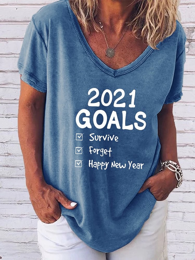 Bestdealfriday 2021 Goals Women's Tee
