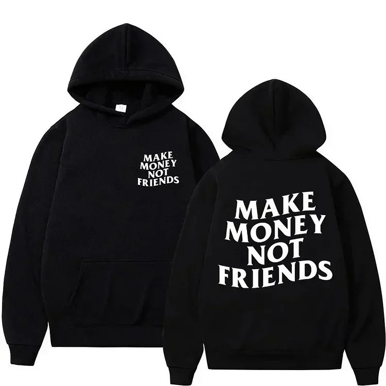 Funny Need Money Letter Print Hoodie Sweatshirt Oversized Streetwear Hoodies at Hiphopee