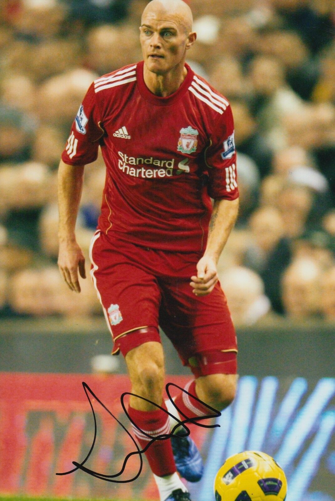 Paul Konchesky Hand Signed 12x8 Photo Poster painting - Liverpool - Football Autograph.