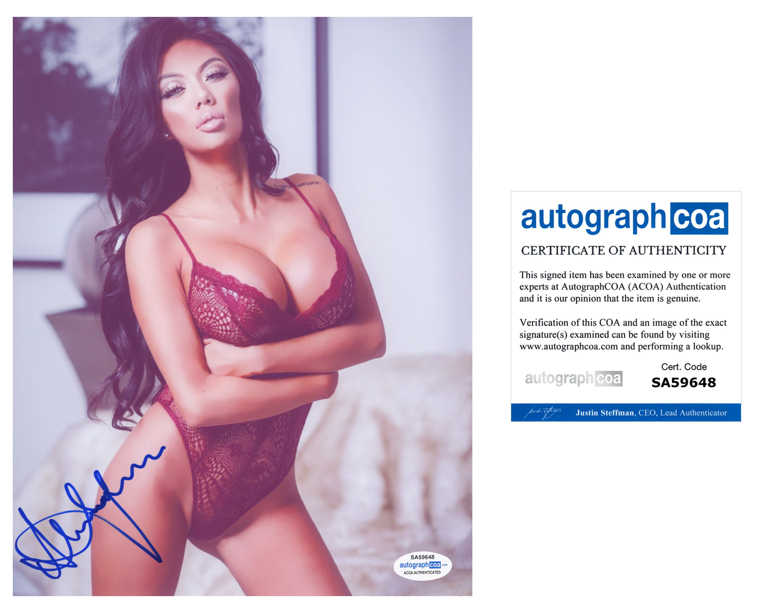 Stacey Shalene Signed Autographed 8x10 Photo Poster painting Sexy Model ACOA COA