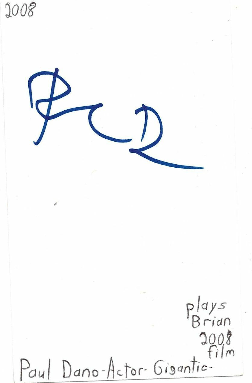 Paul Dano signed autographed index card! AMCo! 13835