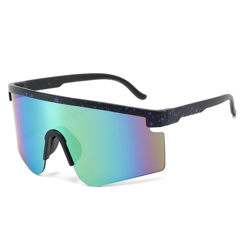 Sports Gradient Color Pc Uv Protection Sport Biker Half Frame Clips Glasses
