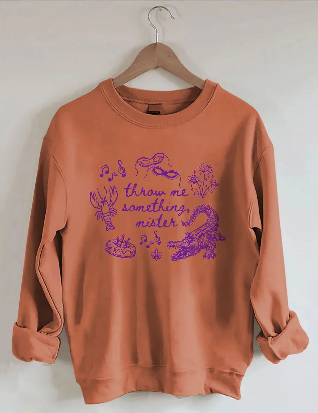 Throw me Mardi Gras Sweatshirt