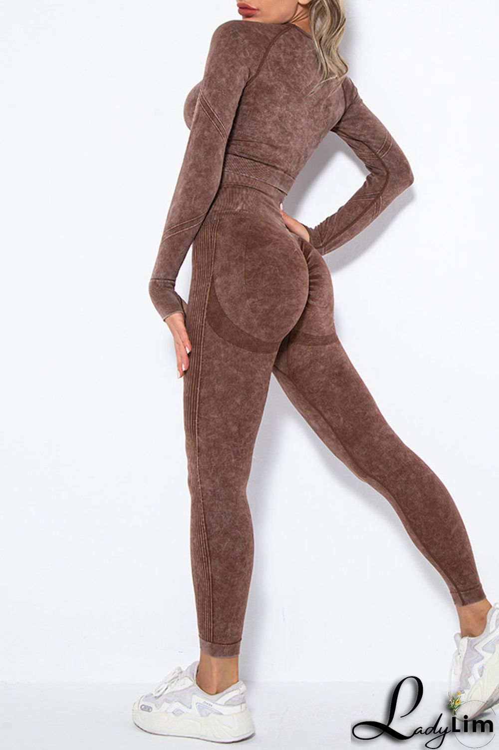 Purple Casual Sportswear Print Split Joint O Neck Long Sleeve Two Pieces