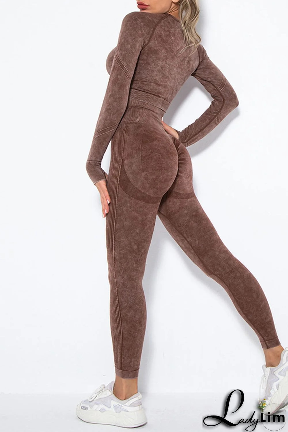 Purple Casual Sportswear Print Split Joint O Neck Long Sleeve Two Pieces