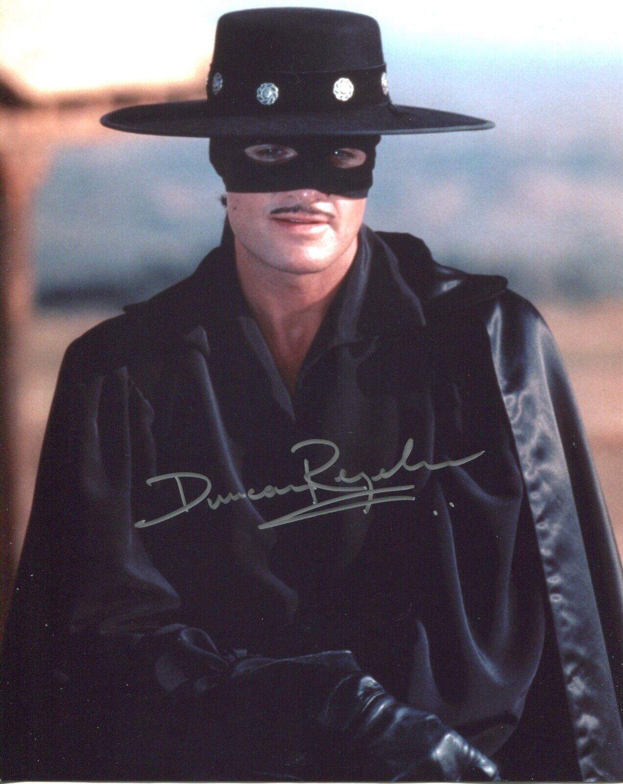 Actor Duncan Regehr signed ZORRO movie 8x10 Photo Poster painting