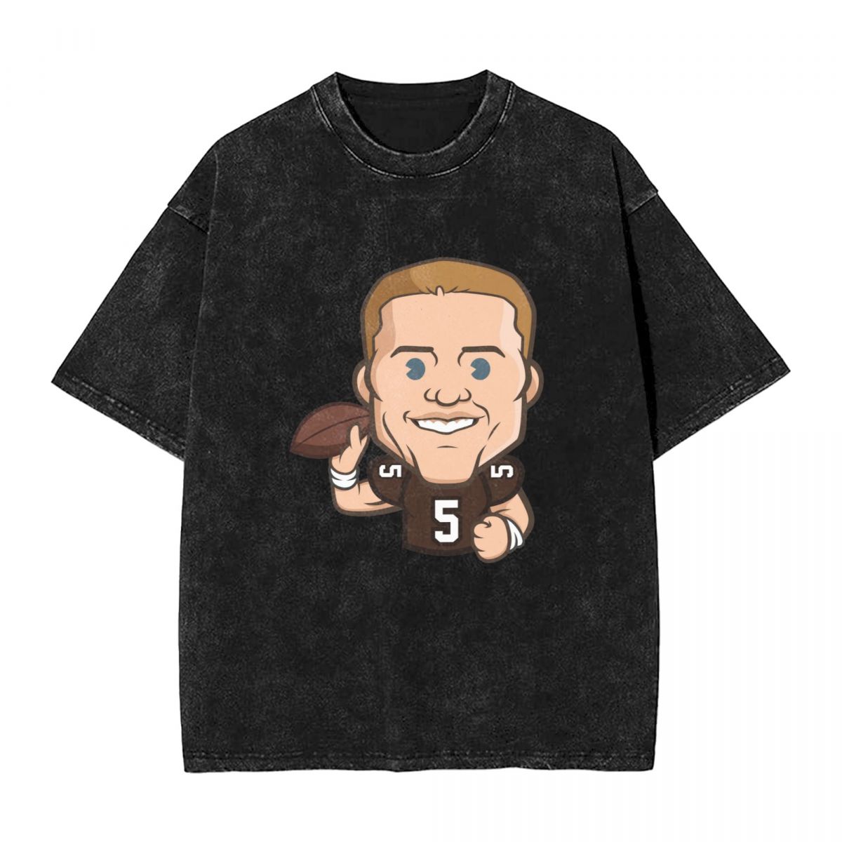 Cleveland Browns Case Keenum Emoji Printed Vintage Men's Oversized T-Shirt