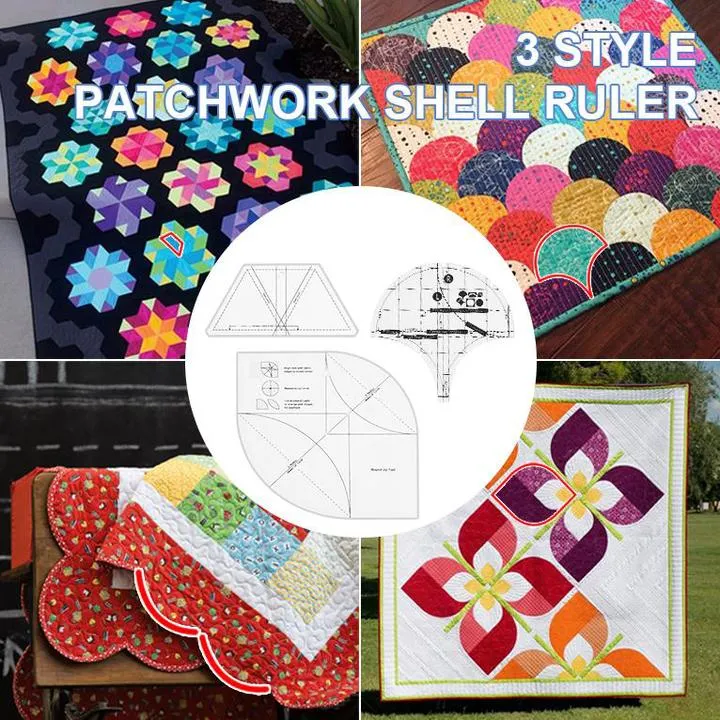 Shell Ruler Patchwork Shell Ruler-3Pcs