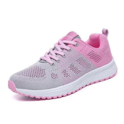 Casual Shoes For Women Fashion Breathable Walking Mesh Flat Shoes Sneakers Women 2021 Gym Vulcanized Shoes White Female Footwear