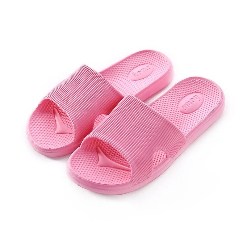 Unisex Summer Slippers women Non-Slip Family Bathroom slippers For women Eva stripe Flat With soft Slides Cool Slippers
