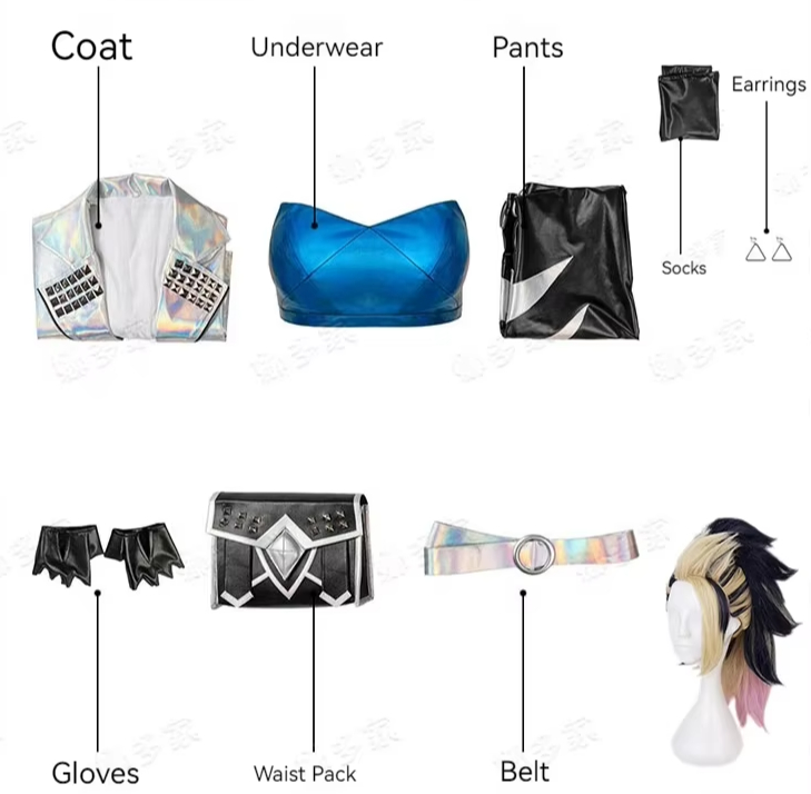 [Wetrose] Akali K/DA League of Legends All Out LOL Cosplay Costume Stage Suit Full Set