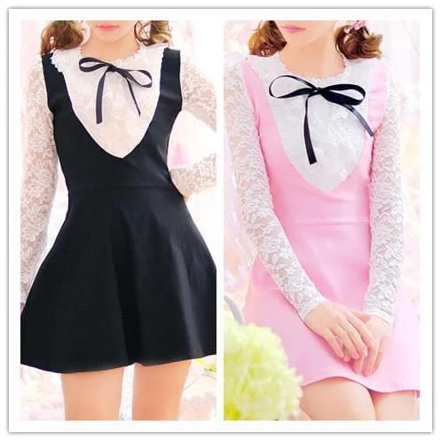BlackPink Sweet Lace Bow Dress SP1811924