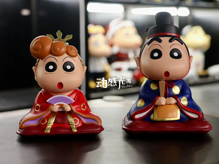 Biubiu Studio - Crayon Shin-chan Kimono Shin-chan & Himawari Statue(GK)-