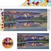 (Big Size)Snow Mountain River-Full Square Diamond Painting 80*40CM
