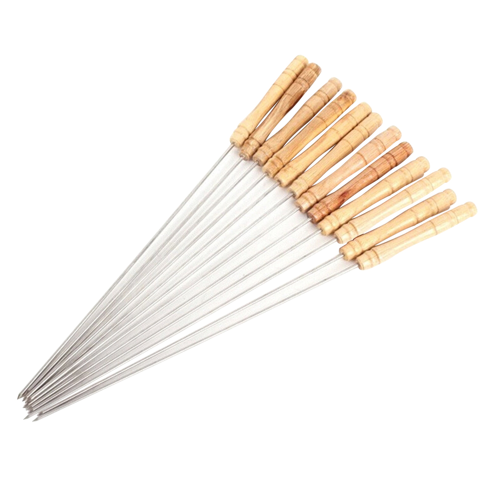 

Outdoor BBQ Round Needle Stainless Steel Camp Picnic Barbecue Stick, 501 Original
