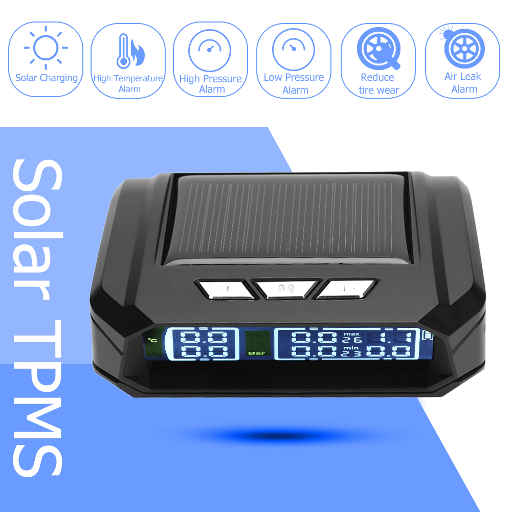 Solar Truck TPMS Tire Pressure Monitoring System with 6 External Sensors от Cesdeals WW