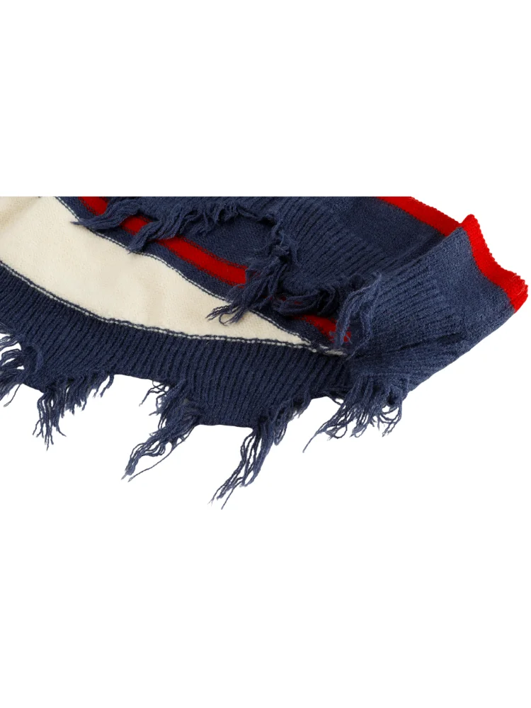 Uveng Winter Woman Korean Fashion Baddie Style Long Sleeve Streetwear Jumper Knitwears Polo Collar Cropped Sweaters Vintage Chic