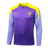 25/26  Atletico Madrid Purple Half-Zip Training Jacket Set