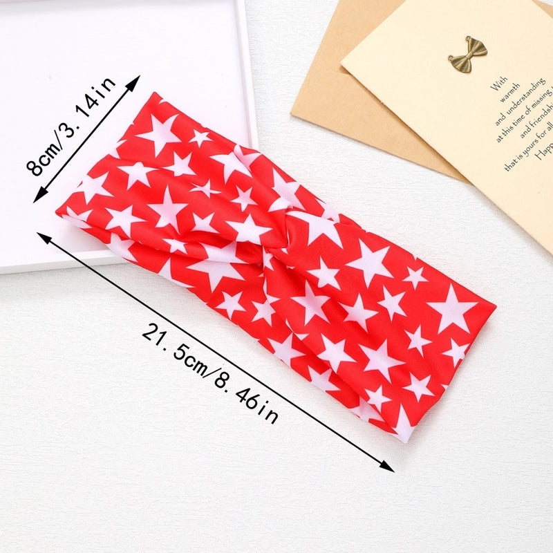 Women’s Minimalist Classic Style American Flag Cloth Hair Band Hair Tie