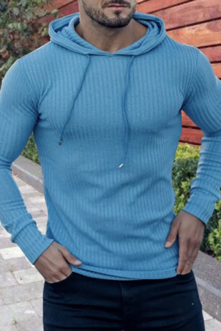 BrosWear Pure Color Tights Fitness Hoodie
