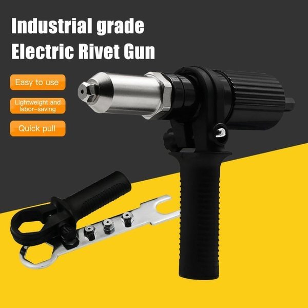 💥Summer Hot Sale 48% OFF💥 Professional Rivet Gun Adapter Kit with 4Pcs Different Matching Nozzle Bolts