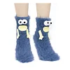 Coral Velvet Cartoon Monster Funny Socks for Women Girls, 3D Novelty Face Socks Floor Socks, Thick Socks Winter Warm