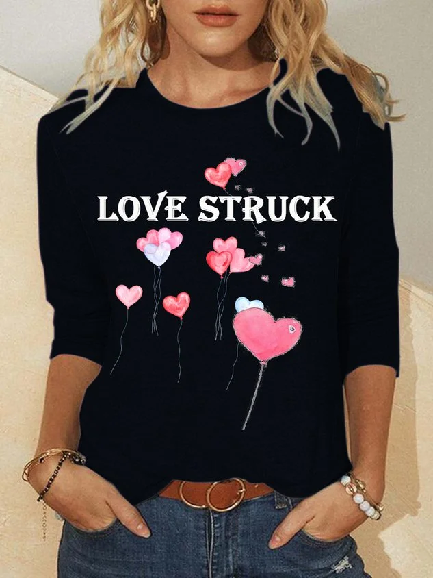 Women's Valentine's Day Regular Fit Cotton Sweatshirt socialshop