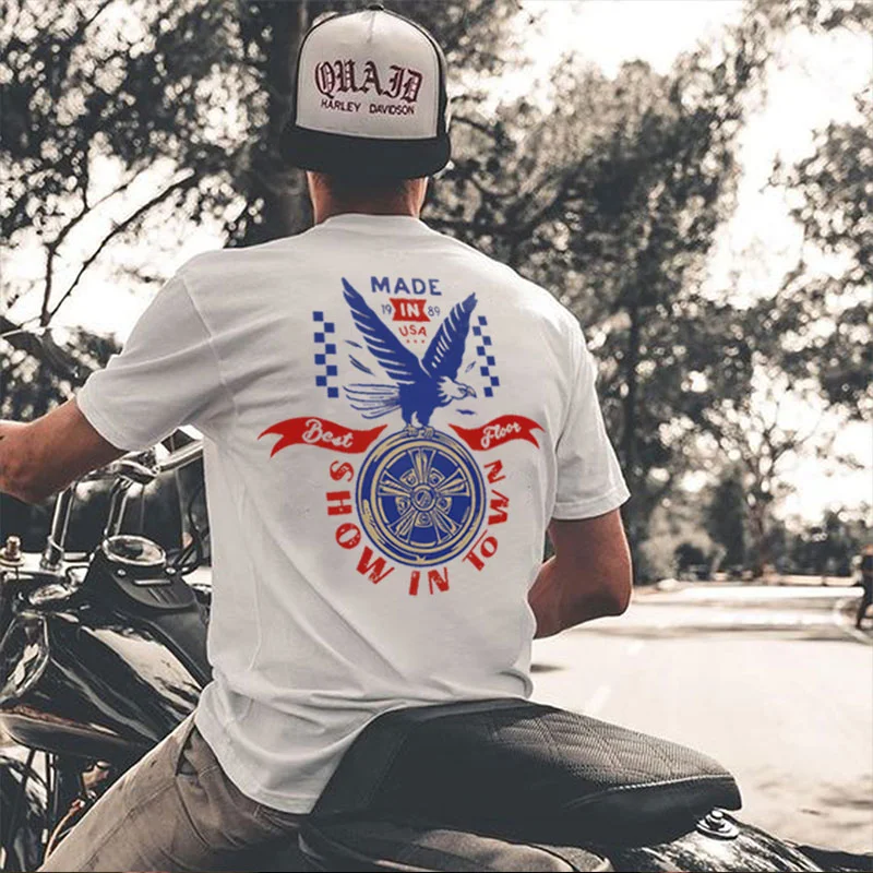 SHOW IN TOWN Eagle Print Men's T-shirt