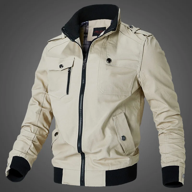 Men's Fashion Casual Windbreaker Jacket Coat Bomber Jacket 