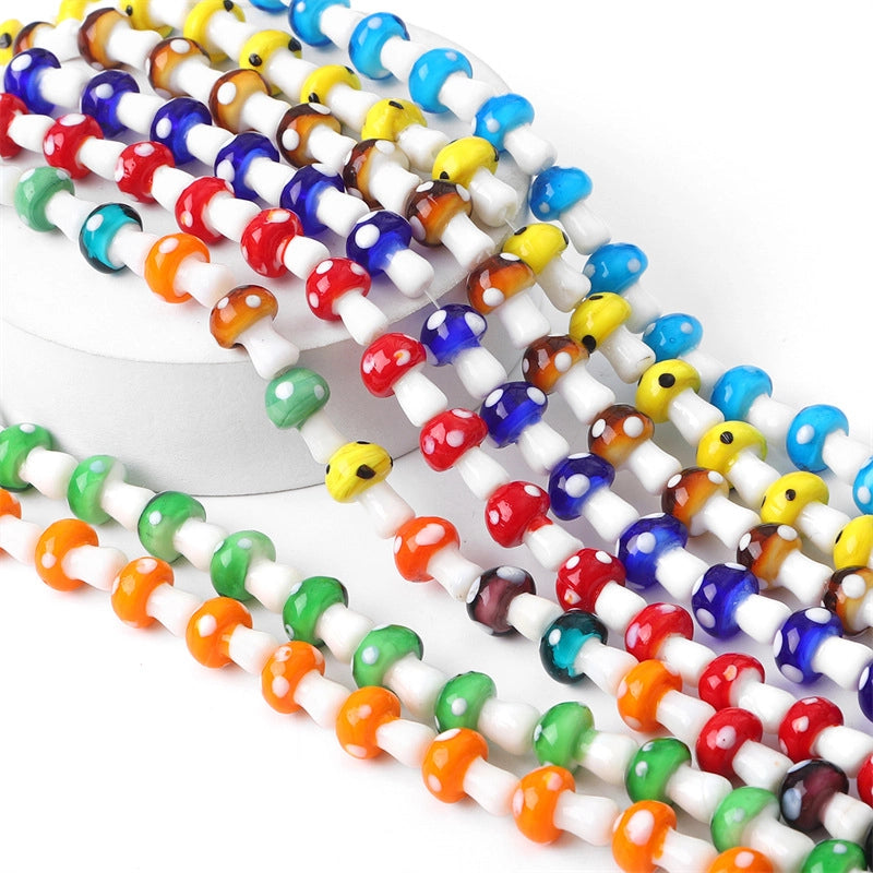20 PCS/Package 5 PCS/Package 10*12mm 12*17mm Glass Mushroom Beads3