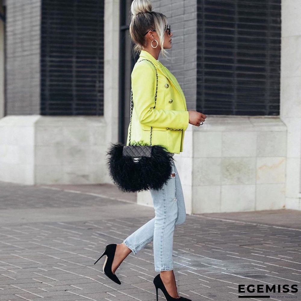 Autumn and winter new solid color fashion casual suit coat | EGEMISS