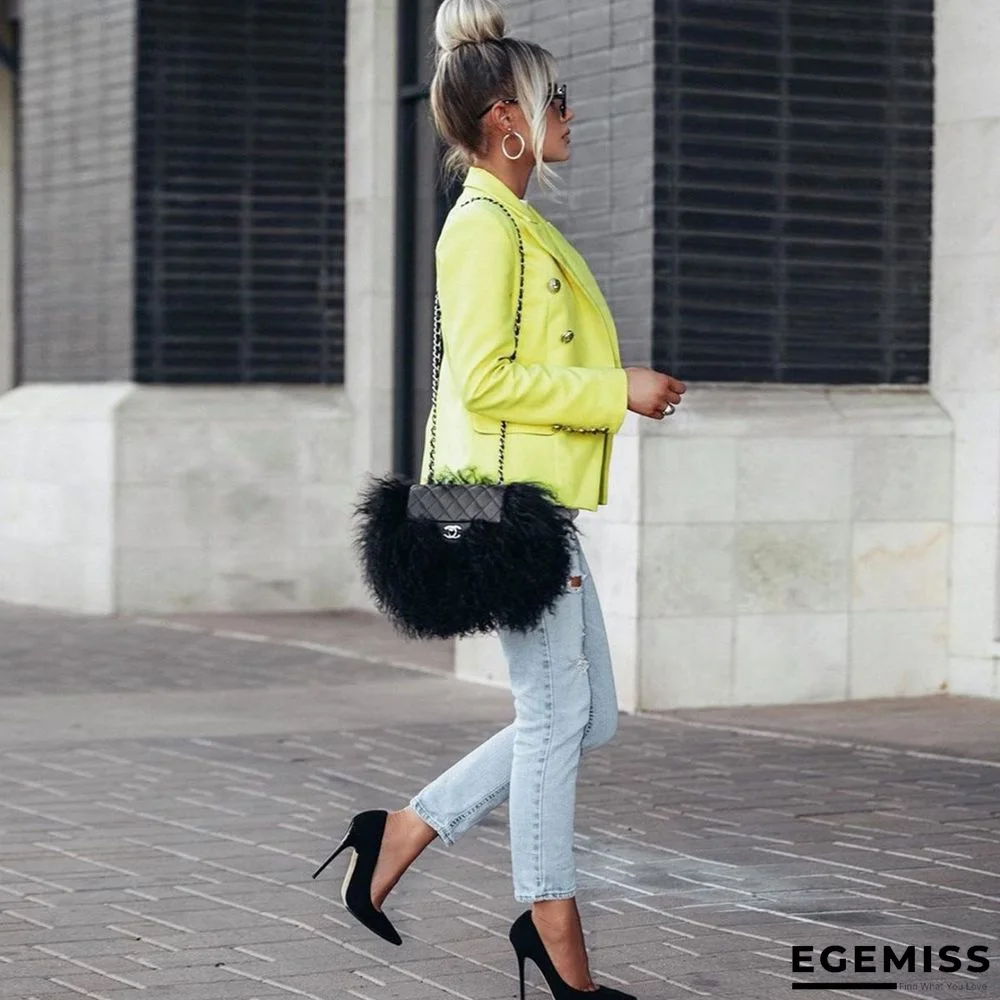 Autumn and winter new solid color fashion casual suit coat | EGEMISS