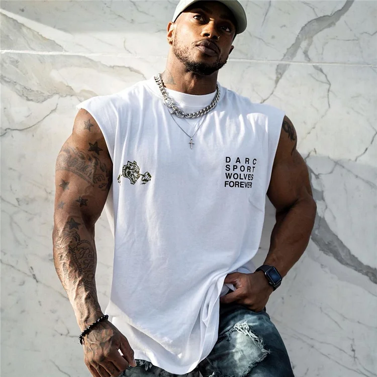 Summer Men's Gym Tank Tops Workout Fitness Sleeveless Shirts at Hiphopee