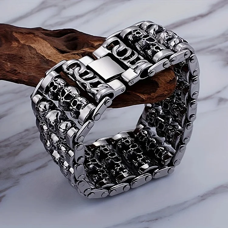 Men's Titanium Steel Skull Bracelet Punk Personality Tide Men's Jewellery