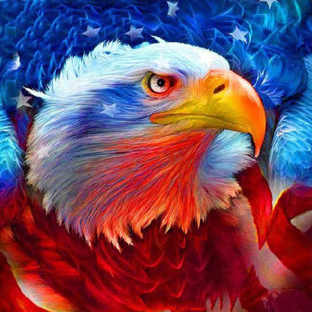 

30x30cm Round Drill Diamond Painting-Eagle Handmade, 501 Original