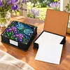 PU 5D Pearl Diamond Painting Kit Note Box DIY Diamond Art Notepad Box with 160 Sheets of Paper (Dragonfly)