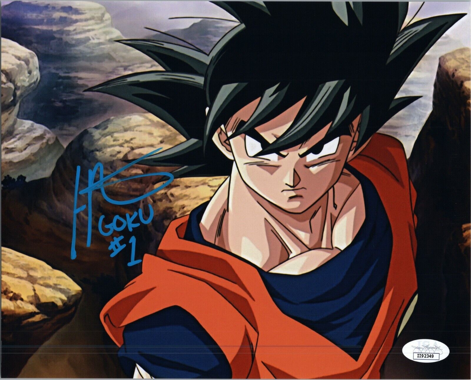 IAN JAMES CORLETT Auth. Hand-Signed DRAGON BALL Z -Goku